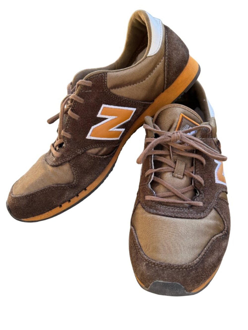 New Balance RC400 Brown Suede Nylon Sneakers Men’s 9.5 Retro Runner Y2K Neutral